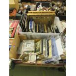 Two trays containing a quantity of modern picture frames etc.