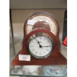 A Smith's mid-20th century mantle clock together with a reproduction mantle clock