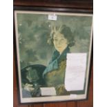 A framed and glazed print 'Sir William Orpen'