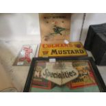 A selection of advertising ephemera to include Colman's Mustard, Will's Woodbine,