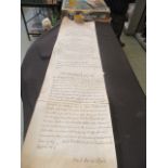 A hand written scholar's scroll