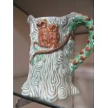 A Clarice Cliffe ceramic jug with owl design CONDITION REPORT: Crazing to item,