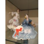 A Royal Doulton figurine 'Elyse' HN2429 together with a Royal Doulton figurine 'Hazel' HN3167