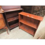 Two open bookcases/storage units