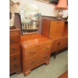 An early 20th century oak dressing chest