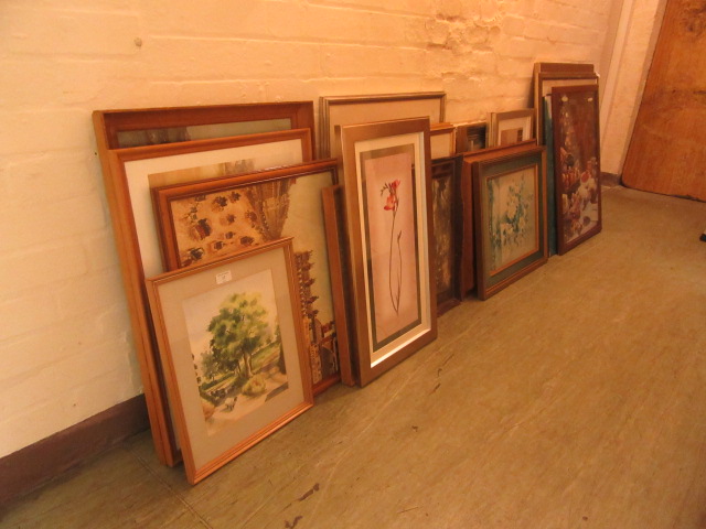 A large selection of framed and glazed frames, prints, artworks,