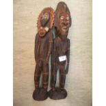 Two mid-20h century carved African figures