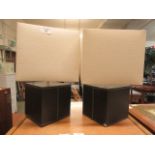 A pair of leather upholstered table lamps
