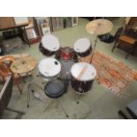 A Cannon drum kit with shells, cymbals,