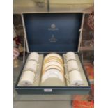 A cased set of Royal Worcester coffee cans and saucers