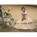 A Royal Doulton figurine 'Fair Maiden' HN2211 together with a Royal Doulton figurine 'Daydreams'