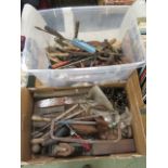 Two boxes of hand tools