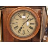 A 19th century oak wall clock by Yonge and sons of London