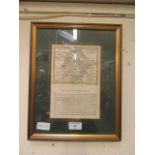 A framed and glazed print of Warwickshire