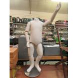 A shop display dummy of a child