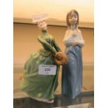 A Royal Doulton figurine 'Grace' HN2318 together with a Nao figure of young girl