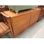 A mid-20th century bank of six drawers by Golden Key