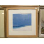 A modern framed and glazed oil of seascape