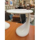 A mid-20th century design white lacquered occasional table