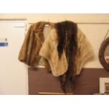 A fur jacket, shawl,