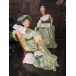 A Royal Doulton figurine 'Ascot' HN2356 together with a Royal Doulton figurine 'Fair Lady' HN2193