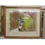 A framed and glazed artist's proof print titled "still life with watering can" signed James