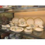 A part Royal Doulton dinner set 'Sonnet' H5012 comprising of plates, teapots, cups, saucers,