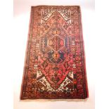A handwoven Turkish rug,