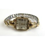 An Art Deco ladies 9ct gold cased Rolex wristwatch,