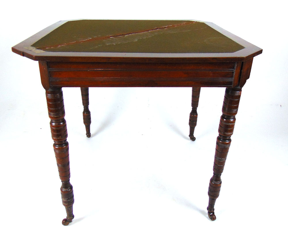 An Edwardian walnut card table, - Image 3 of 3