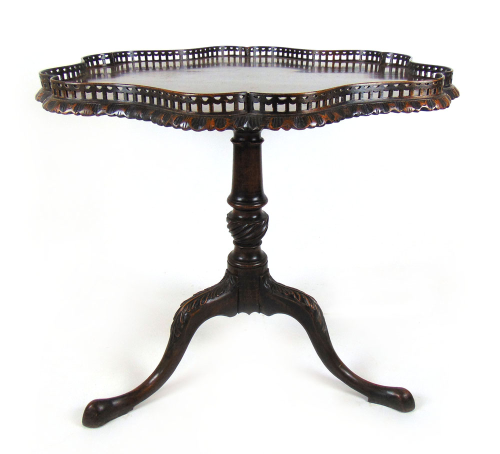 A 19th century possibly Irish mahogany tripod table in the 18th century style, - Image 2 of 2