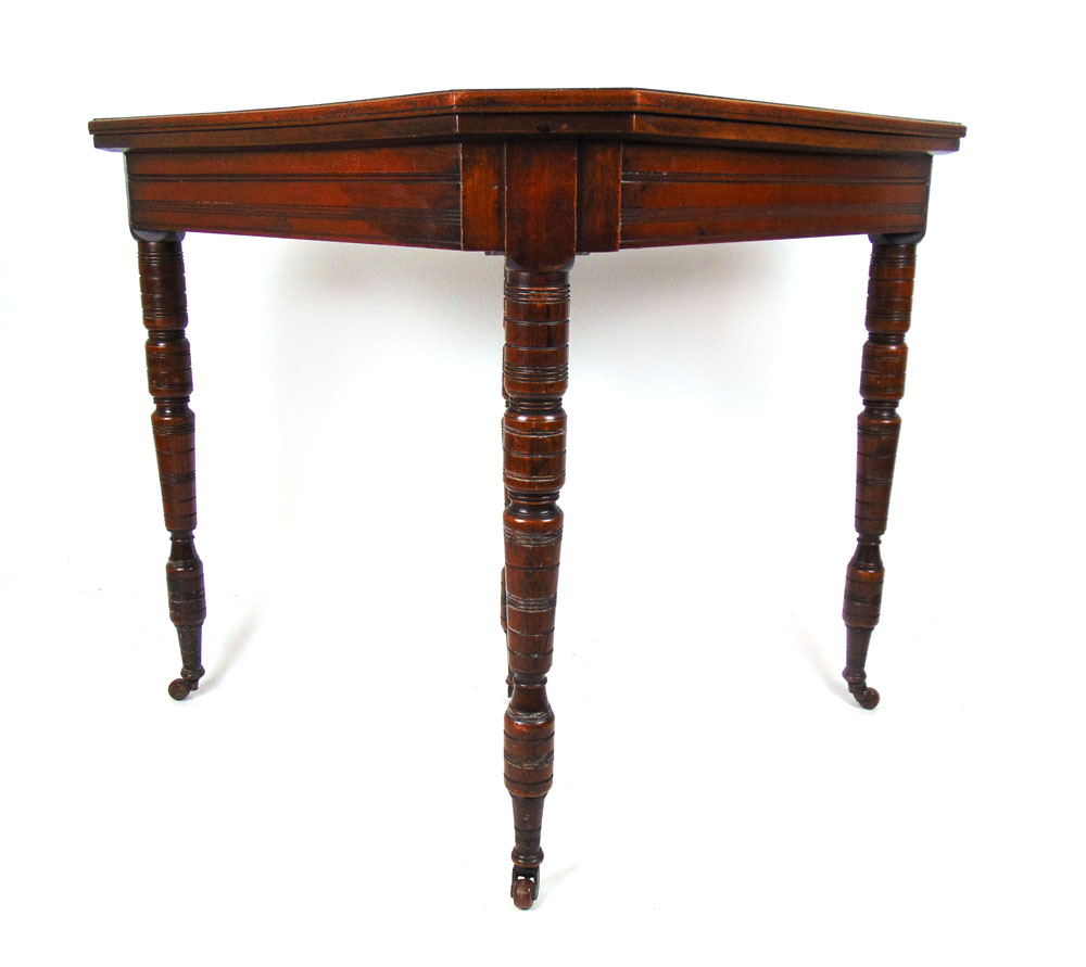 An Edwardian walnut card table, - Image 2 of 3