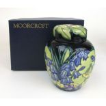 A limited edition Moorcroft Cymbeline pattern ginger jar h.
