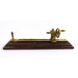 A 19th century brass and mahogany mounted tensile strength gauge by Goodbrand & Co.