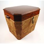 An early 19th century mahogany wine cooler later converted to a work box,