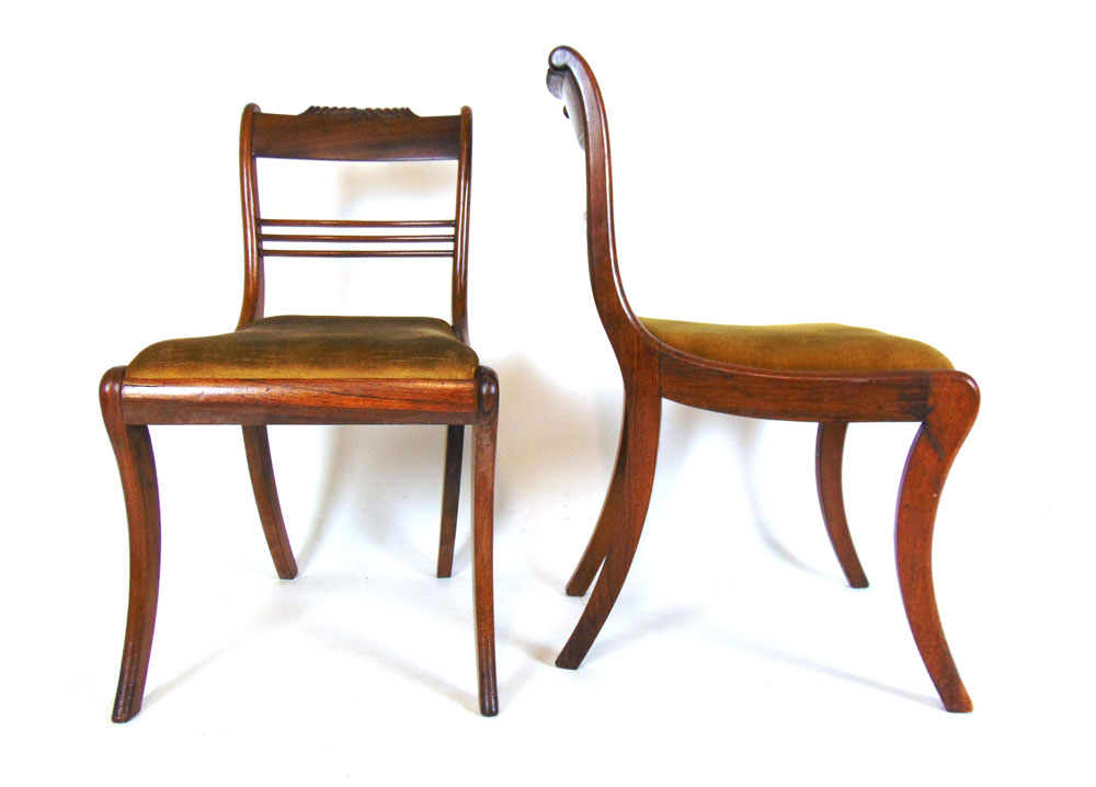 A set of six early 19th century rosewood dining chairs, - Image 2 of 2