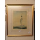 A framed and glazed William Russell Flint print signed by the artist with blind stamp