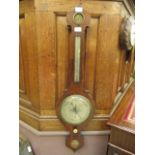 A 19th century rosewood banjo barometer by Cattanio of Kidderminster