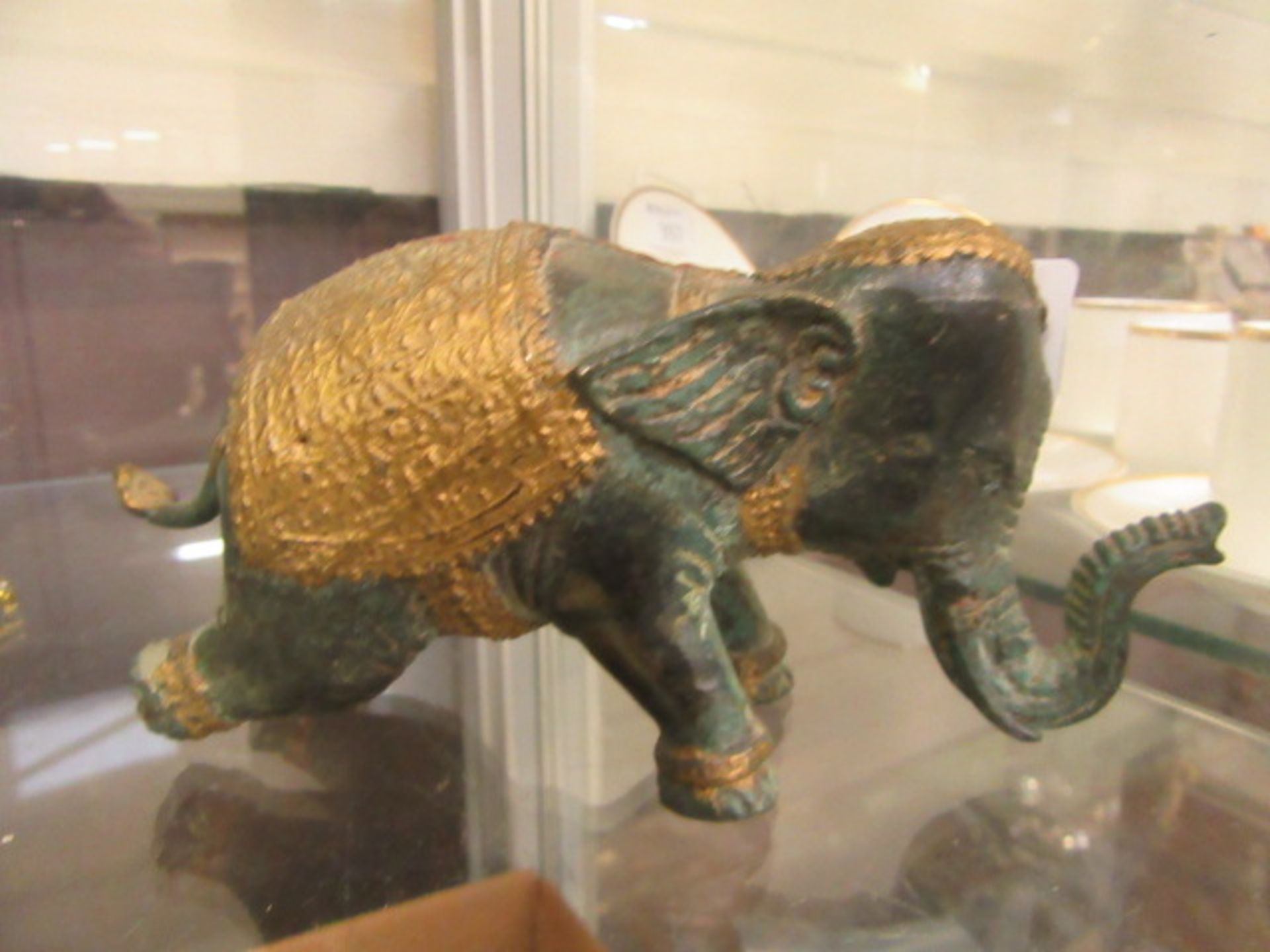 An eastern cast metal elephant