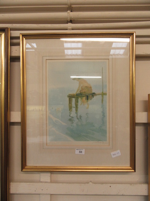 A framed and glazed Russell Flint print signed in pencil