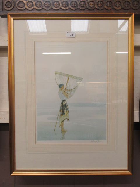 A framed and glazed Russell Flint print signed in pencil with blind stamp