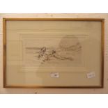 A framed and glazed artist's proof print titled 'two sunbathers' by Frank Martin