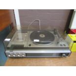 A Phillips 943 stereo hi-fi system comprising of a turntable, a cassette player,