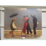 A stretched canvas after Vettriano