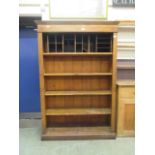 A 19th century pine open bookcase CONDITION REPORT: Dimensions as follows: H: