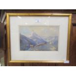 A framed and glazed watercolour of the Matterhorn signed C.G.