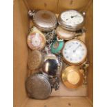 A small box containing pocket watches,