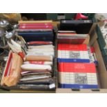 Two trays of assorted stamps, albums,