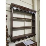 A set of pine wall hanging shelves