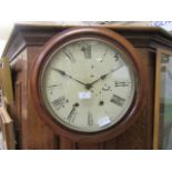 A 19th century mahogany circular wall clock